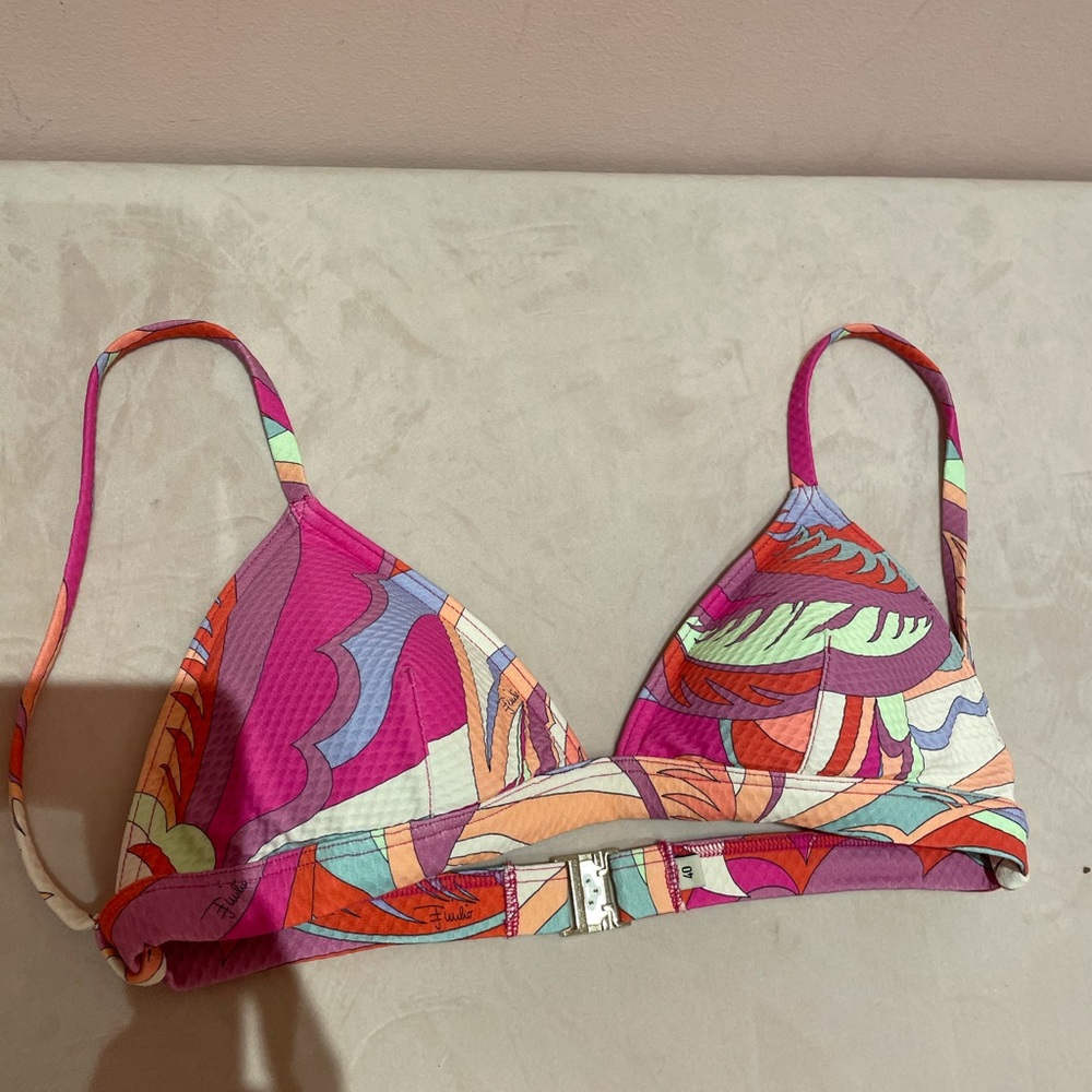 Emilio Pucci triangle swim top